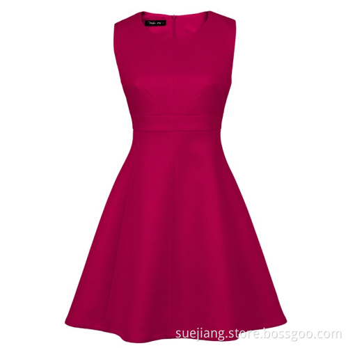 Sleeveless Vintage Dress Black Dress For Lady
